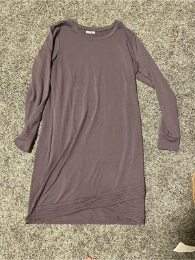 Maurices Mauve Long Sleeve Pullover Dress